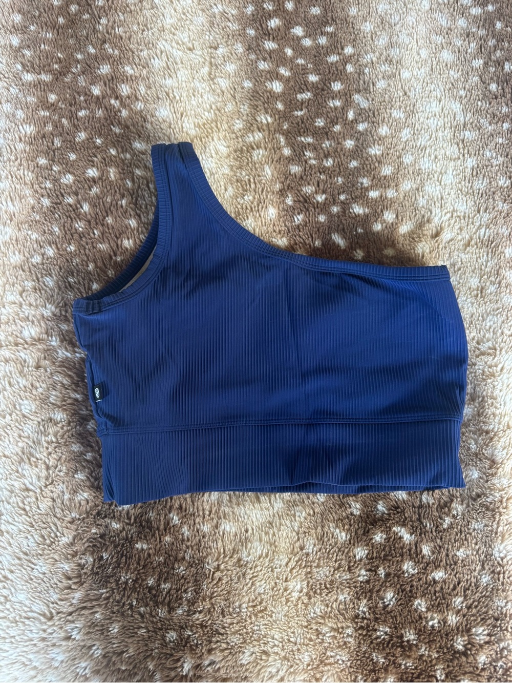 Born Primitive Navy One-Shoulder Ribbed Sports Bra